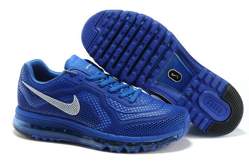 Nike Air Max 2014 Kpu Chaussures Hommes Bleu Blanc